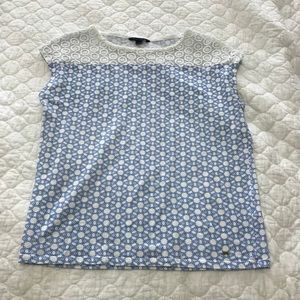 Tommy Hilfiger lace and geometric-design blouse